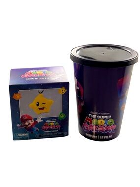 NEW Super Mario Galaxy Movie Exclusive Cup & Luma Plush Bag Tag Set Limited